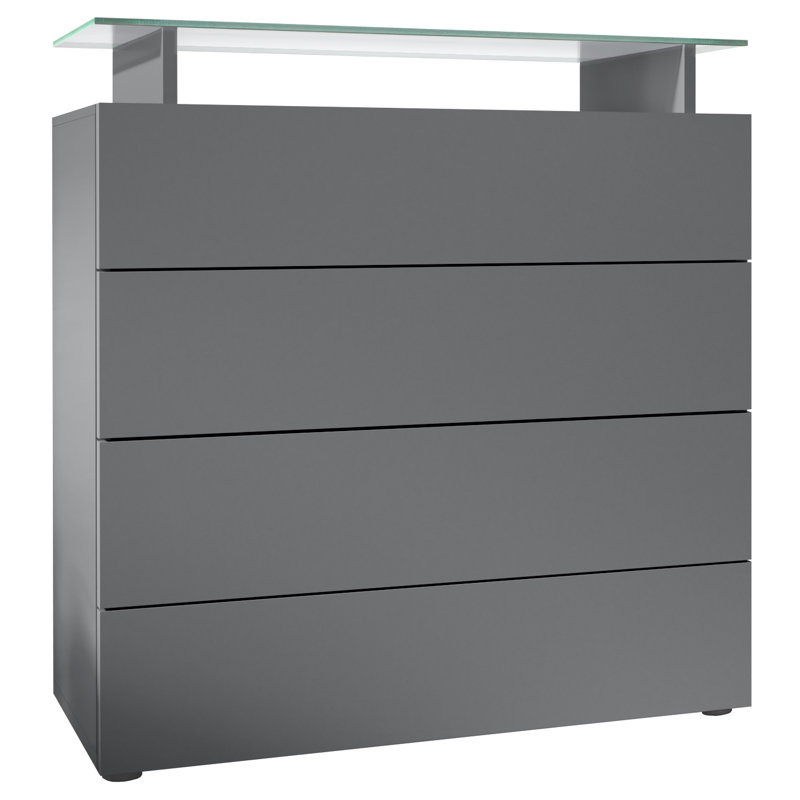 Azaneth Storage Unit Accent Chest, Anthracite/Anthracite matt