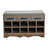 Meshea Entryway Storage Bench with 3 Dark Grey Drawers 10 Shoe Compartments and Cushioned Seat-65703864