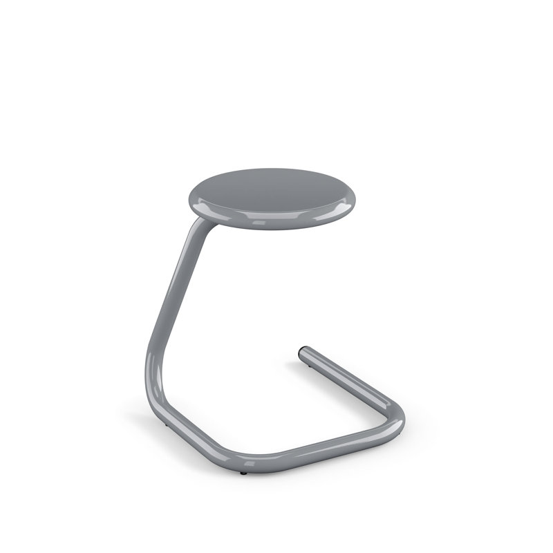 Tabouret en métal 18 po Paperclip70, Gris métallique