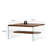 Modern Coffee Table, 100% Tempered Glass Top with 100% Pine Solid Wood Frame, 29.5 x 15.7 x 29.5 inches | Natural Brown Color, Elegant & Durable Design | Perfect for Living Room & Contemporary Spaces-2140941685