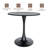  Bristol 27" Round Dining Table, Modern 2-Person Kitchen Table with Black Pedestal Base, Small Space Bistro Table for Apartments-1439952278