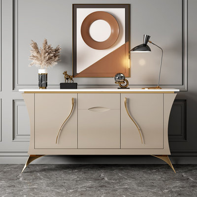 Luxury-Style Granite Wall-Mounted Entry Cabinet