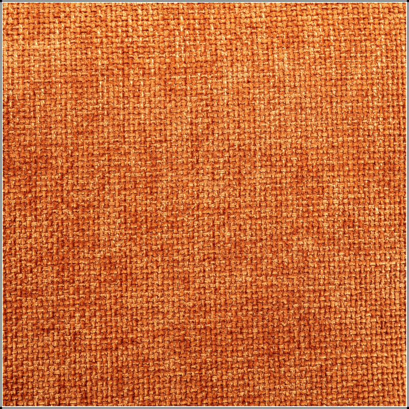Repose-pieds Plather avec volume sculptural et capitonnage vertical moelleux, parfait pour la détente moderne, Orange, Noir