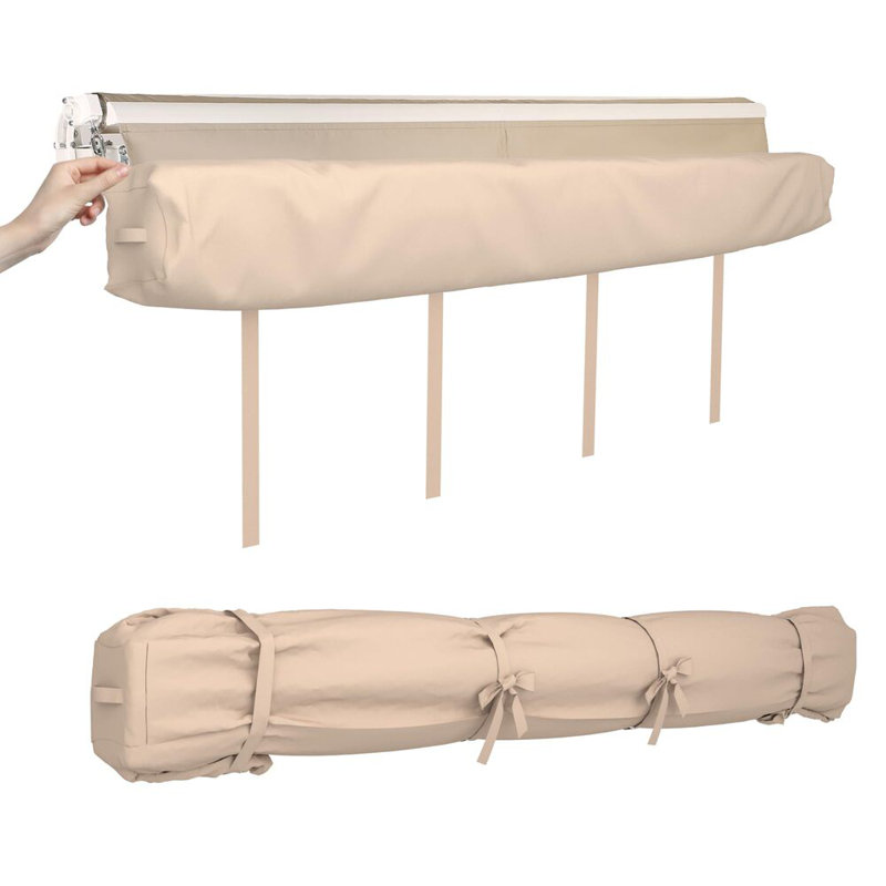 All-weather Protective Retractable Awning Cover, 12" H x 157" W x 8" D