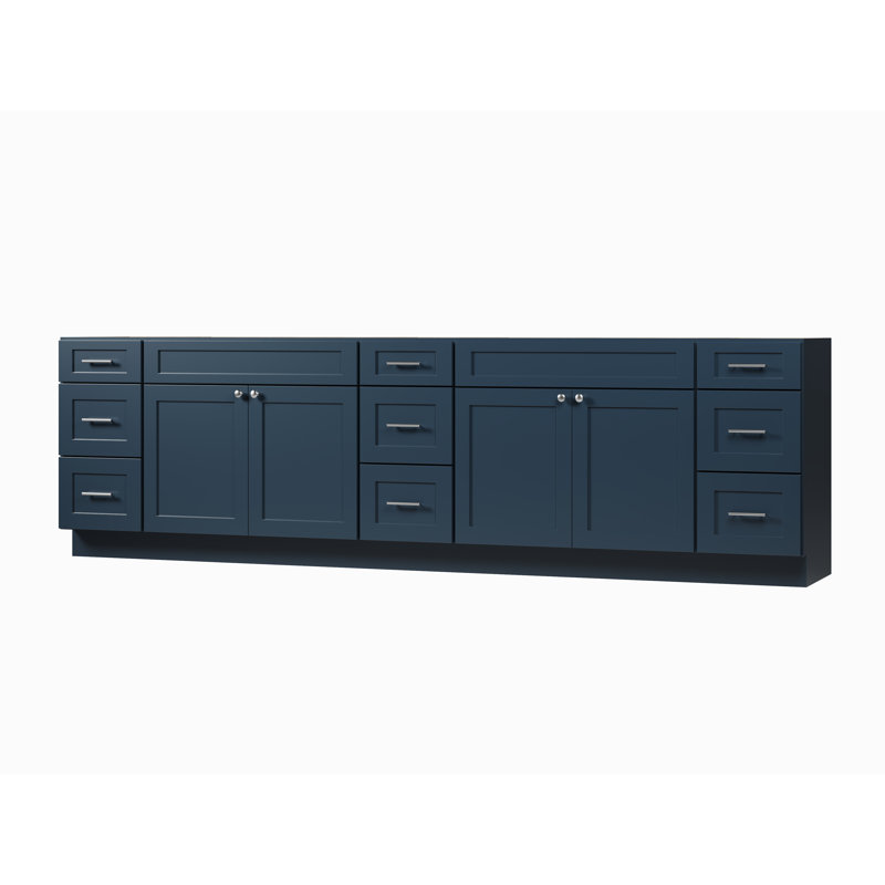 Base de meuble-lavabo double 117 po seulement, Bleu