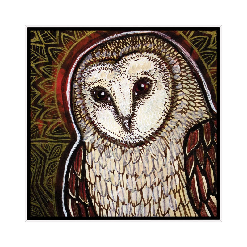 Moonlight Visitor 1 Piece Wall Art on Canvas, 45.72 cm H x 45.72 cm W, White Floater Frame
