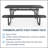 Black 6ft Long Table & Chair Set with Umbrella Hole