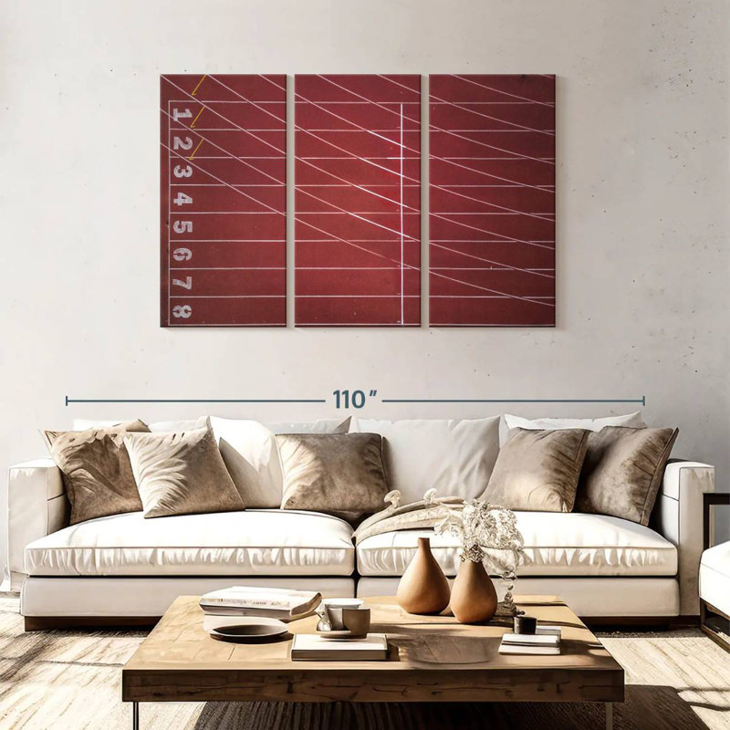 Sireci Empty Track And Field, 48" H x 74" W