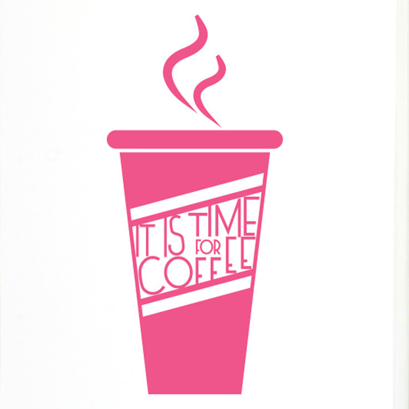 Food & Beverage Wall Decal, Pink, Medium