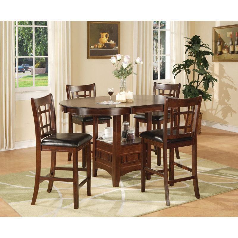 Adalynne Extendable Oval Solid Wood Dining Table