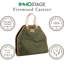 Sac de transport de bois de chauffage - Toile de bois cirée pour le bois de chauffage, sac de transport de bûches robuste comme accessoires de poêle à bois