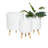 Cosmoliving By Cosmopolitan Set Of 3 White Wood Planter 14", 16", 18"H-945301180