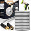 Metal Garden Hose With 10 Function Nozzle-110895101