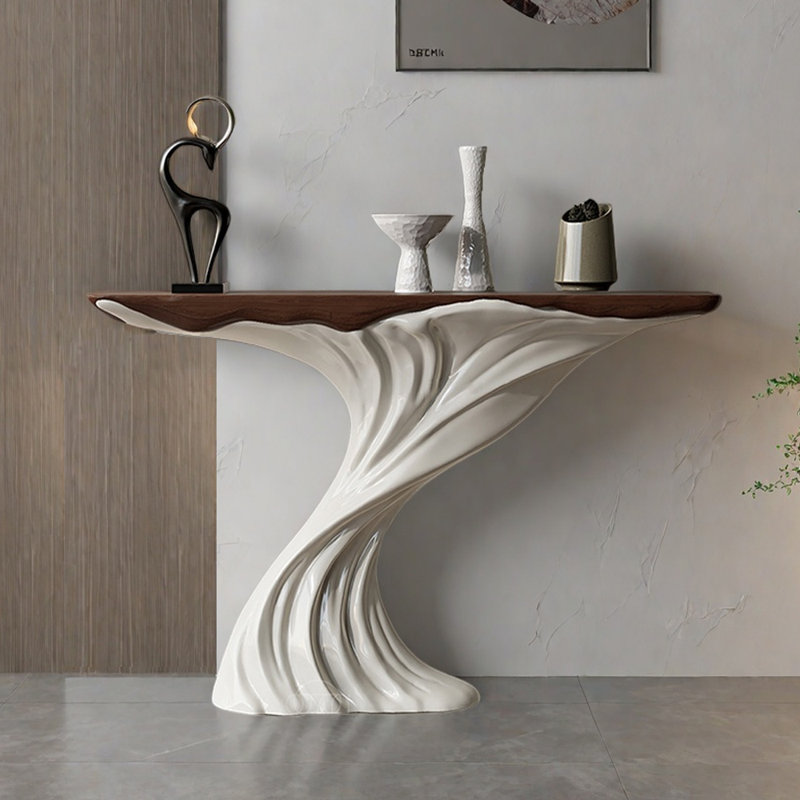 Table d'entrée de luxe moderne, H 33,5 po x l 59,1 po x P 13,8 po
