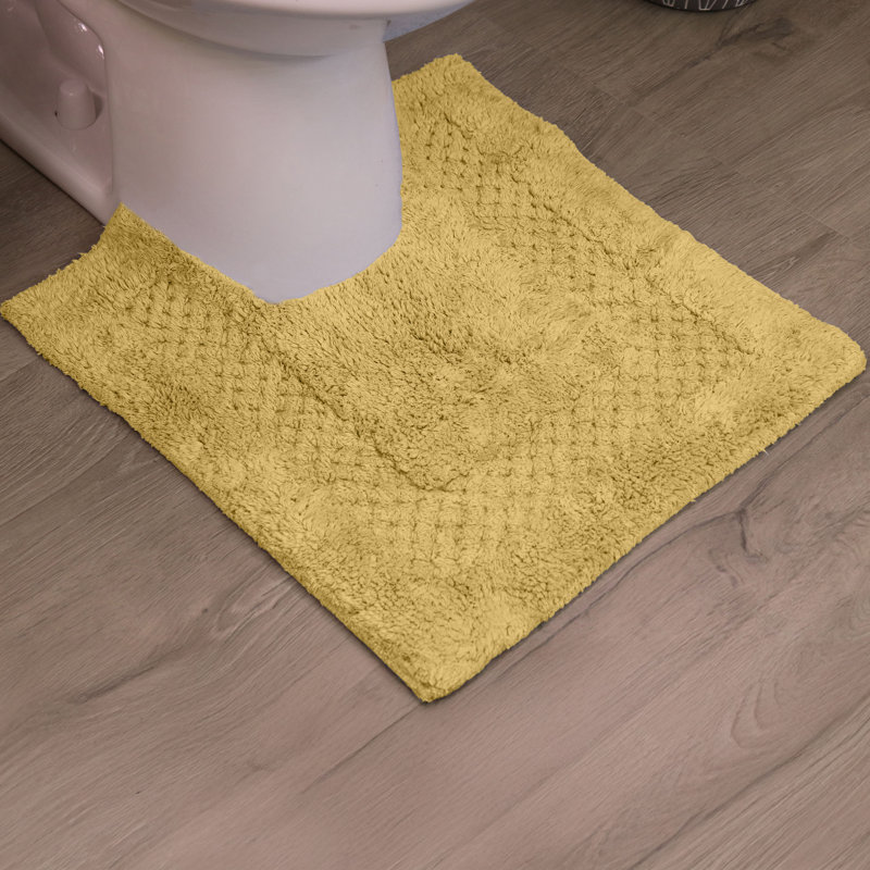 Tapis doux en coton Classy, Jaune