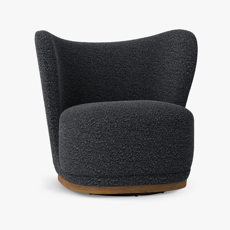 Fauteuil à oreilles Odell, Bouclé noir