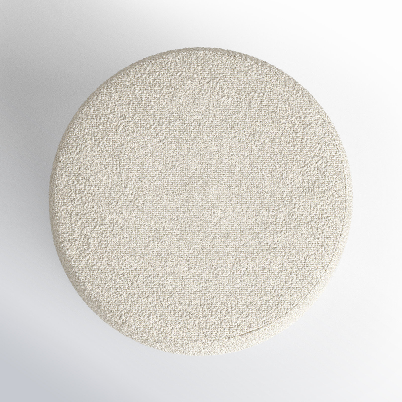Helene Upholstered Storage Ottoman, Ivory Boucle