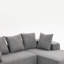 Ensemble de canapé moderne en mousse avec 5 coussins décoratifs - Conception modulaire, revêtement gris-bleu doux, canapé modulaire en forme de L pour le salon, 96,46 po x 72,83 po x 23,03 po: YKX-33002-Gris bleu-923460431