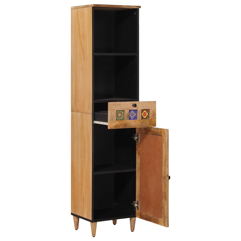 Solid Wood Freestanding Bathroom Cabinet