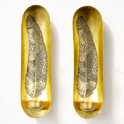 12.59'' H Metal Wall Tealight Holder