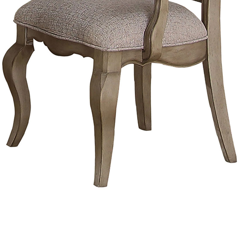 Chaise d'appoint rembourrée beige