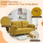Canapé 65,4 po en chenille touffetée - Structure en bois robuste, poches de rangement-1253613778