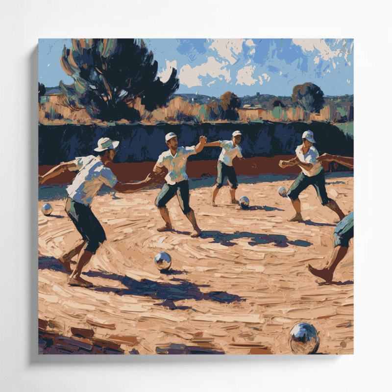 Art mural sur toile beige Sports Sports, H 16 po x l 16 po
