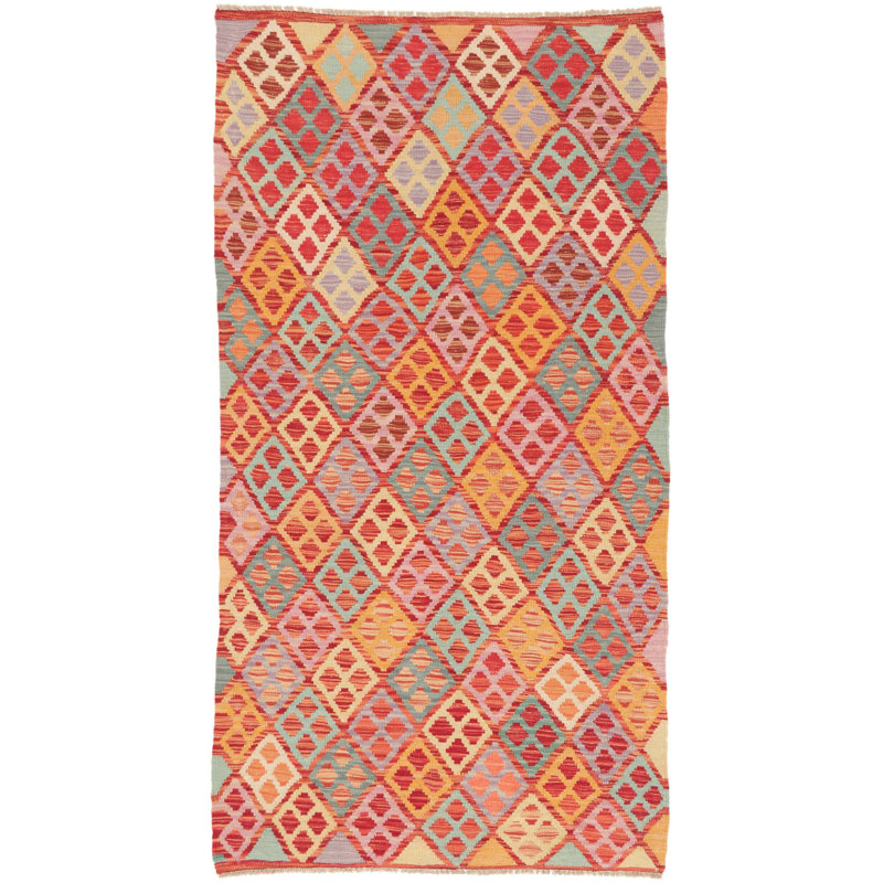Geometric Hand Woven 105cm X 203cm Area Rug