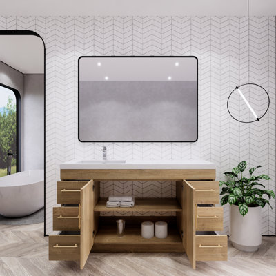Verda 60"" Single Bathroom Vanity Set -  Willa Arlo™ Interiors, AB1299B595B04E8E96A92E2468959D08