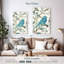 Silhouette d'oiseau bleu sarcelle Brampt III-108250095