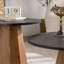 Table basse ronde en bois à piédestal robuste pour salon facile à assembler-128968043