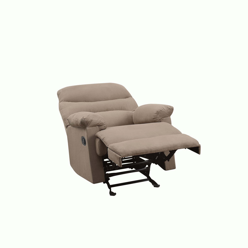 Fauteuil inclinable en microfibre, Marron clair