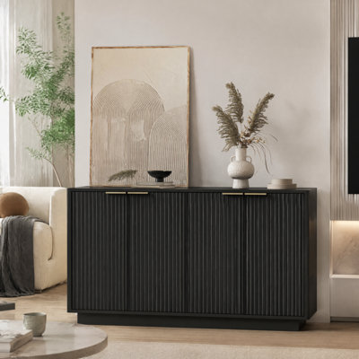 Buffet Modern Modern Crédence de rangement avec console réglable et tablettes réglables