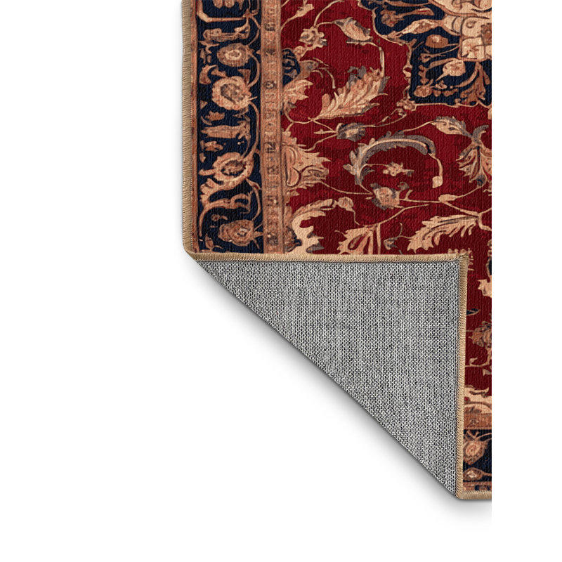 Tapis brun lavable à la machine, Carré 7 pi