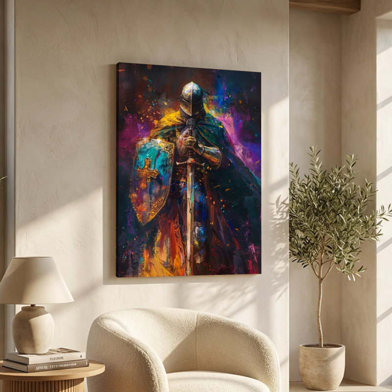 Cosmic Knight in Armor, impression sur toile tendue