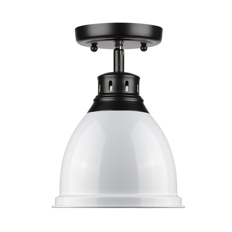 Flush Mount, White, Matte Black