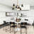 Mantasha 6-Light Modern Sputnik Black/White/Brass Chandelier-335760266