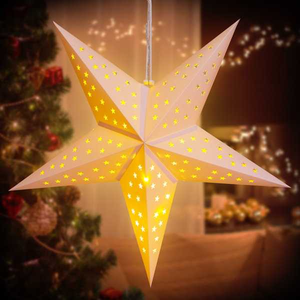 3D Leuchtstern Weihnachtsstern beleuchtet Innen Außen Advent Stern