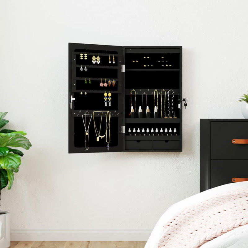 Myliah Jewelry Armoire, Black