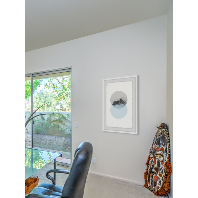 On Top of the World 1 Piece Single Picture Frame Wall Art, 30 cm H x 20 cm W x 4 cm D, White Framed with Deckled Edges