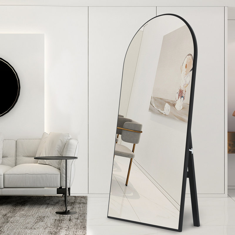 Alvy Arch Mirror, Black, 58" x 18"