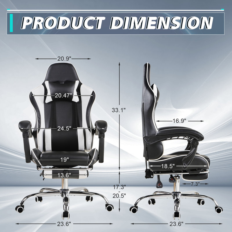 Gaming Chair With Footrest And Comfy Lumbar Support Video Gaming Chair For Gaming Room