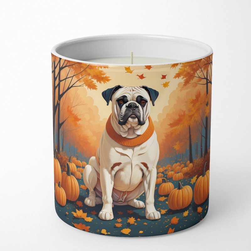 Bougie parfumée Pumpkin Spice avec support en céramique