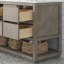 Oakman 48 In. Double Sink Carrara White Marble Countertop Bath Vanity In Grey Oak With Rectangular Mirror