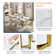 Markhi Modern White Faux Marble Dining Table with Double Pedestals Base Pre-Assembly