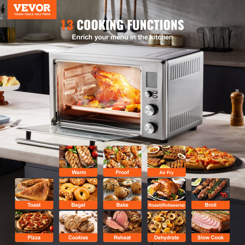 Four grille-pain à convection 13-IN-1 28L 1800W à usage domestique