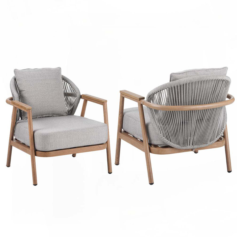 Fauteuil club Antoninette, Teck
