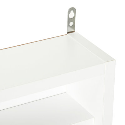 5 Display Case, White, With Adjustable Shelves - Ideal For Showcasing Collectibles And Commemorative Medals White Case 2 Doors Presenting Miniature Figures