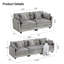 Ensemble de salon modulaire moderne avec coussins à double couche-132208650-132208656