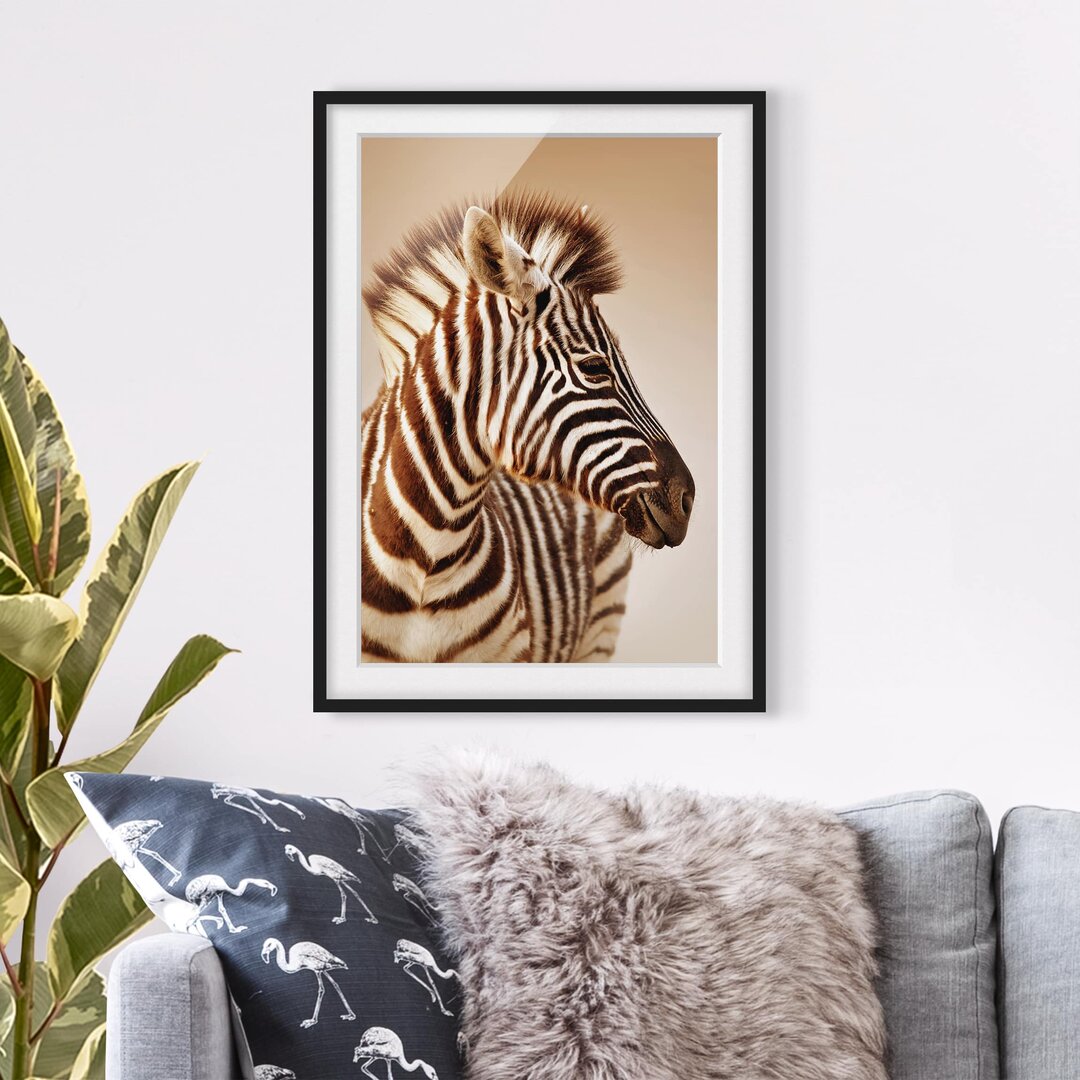 Wandbild Babyzebra